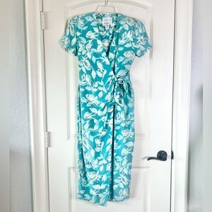 Vintage 100% Silk Adrianna Papell Floral Dress 6